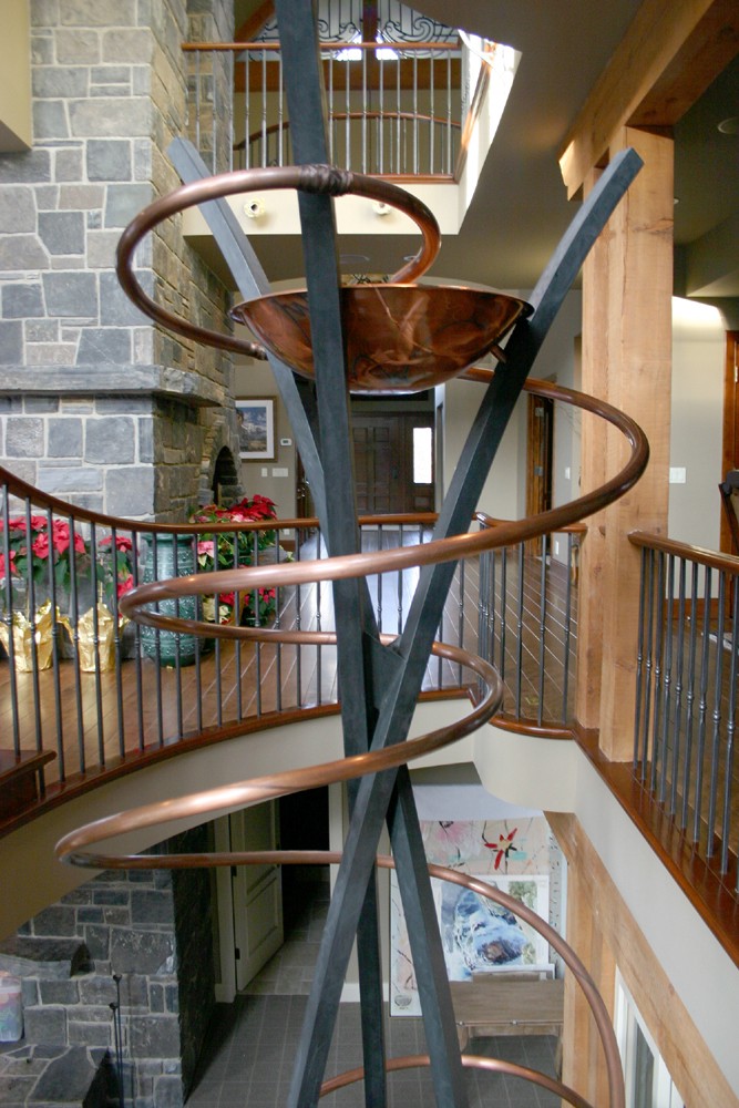 Copper fountain by Tony Bloom