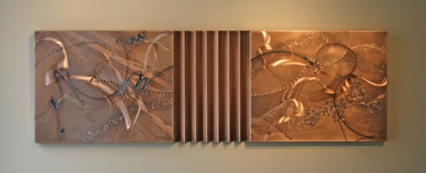 Copper sculpture wall hanging by Tony Bloom